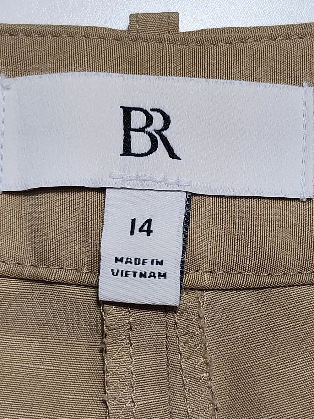 Banana Republic Tencel Linen Blend Relaxed Utility Pants Size 14 Khaki